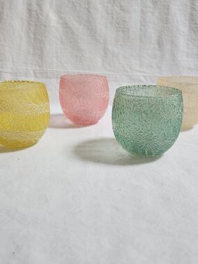 Set of 4 Spaghetti String Roly Poly Cocktail Glasses